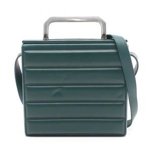 BOTTEGA VENETA Green Leather Shoulder Bag